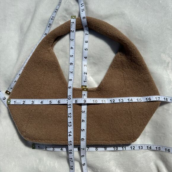Lauren Manoogian Baby Bindle Bag Putty Cork Camel Highland Wool Alpaca Knit NWT - Picture 12 of 16